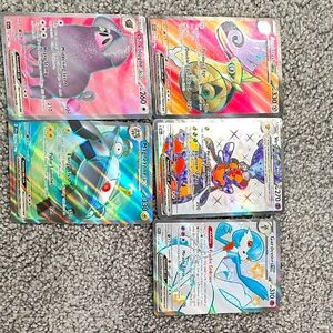 Set of 5 Pokemon secret rare ex